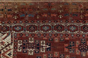 54001_ESTTRM1-Antique_Turkmen_Yomut_Kepse_Gul_Handwoven_Rug-5'9''x9'8''-Turkmenistan-6