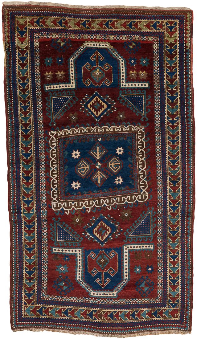 Antique Kazak Handwoven Rug