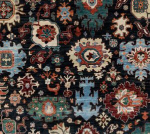 52052_BTR007A-Harshang_Black_Background_Fine_Handwoven_Tribal_Rug-6'2''x8'11''-Afghanistan-1-Center