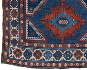 54000_ESTCAU1-Antique_Kazak_Handwoven_Rug-4'1''x6'0''-Caucasus-1-Border