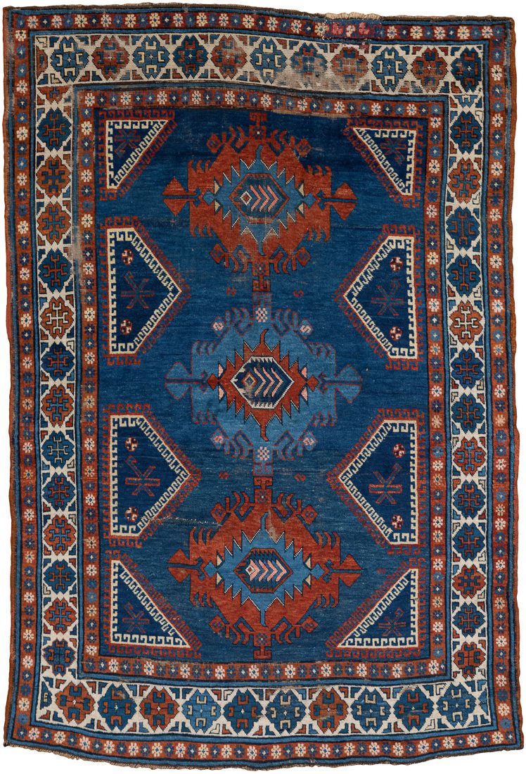 Antique Kazak Handwoven Rug