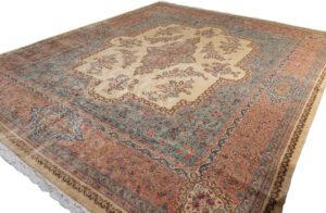 Persian Kerman Semi Antique Handwoven Rug