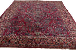 Antique Sarouk Handwoven Rug