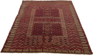Antique Turkmen Yomut Ensi Handwoven Rug