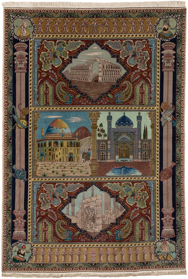 Persian Tabriz Fine Pictorial Handwoven Rug