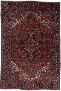 Semi antique Persian Heriz Handwoven Rug