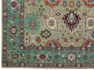 54567_BTR002A-Harshang_Transitional_Handwoven_Tribal_Rug-8'10''x11'7''-Afghanistan-1-Border