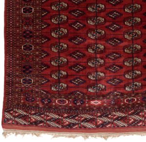 24421-Antique_Tekke_Bokara_Fine_Handwoven_Rug-5'4''x8'0''-Turkmenistan-1-Border