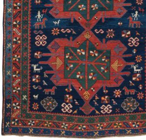 30196-Antique_Kazak_Handwoven_Rug-5'5''x10'2''-Caucasus-1-Border