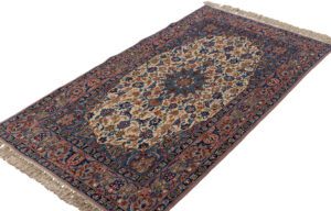 Persian Isfahan Wool and Silk Handwoven Rug
