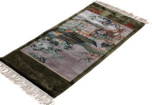 Chinese Pictorial All Silk Handwoven Rug