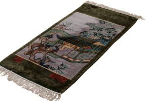Chinese Pictorial All Silk Handwoven Rug