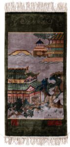 Chinese Pictorial All Silk Handwoven Rug