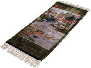Chinese Pictorial All Silk Handwoven Rug
