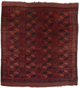 Antique Turkmen Main Handwoven Rug