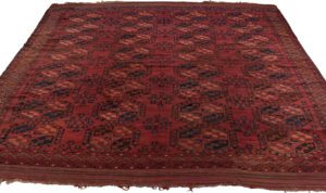 Antique Turkmen Main Handwoven Rug