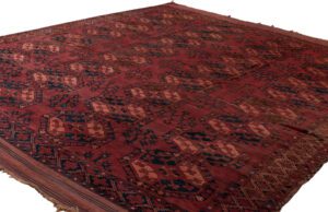 Antique Turkmen Main Handwoven Rug