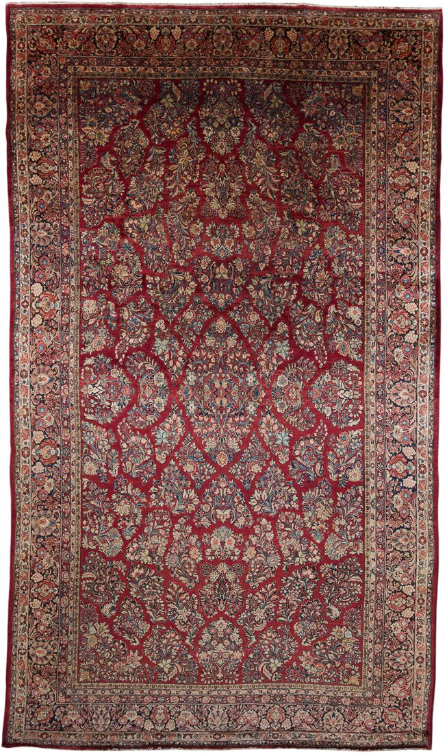 Antique Persian Sarouk Handwoven Rug