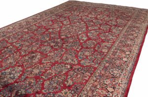Antique Persian Sarouk Handwoven Rug