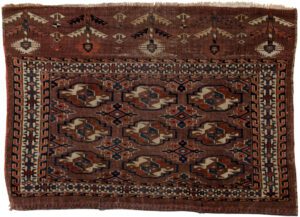 Antique Chuval Turkmen Yomut Bokara Rug