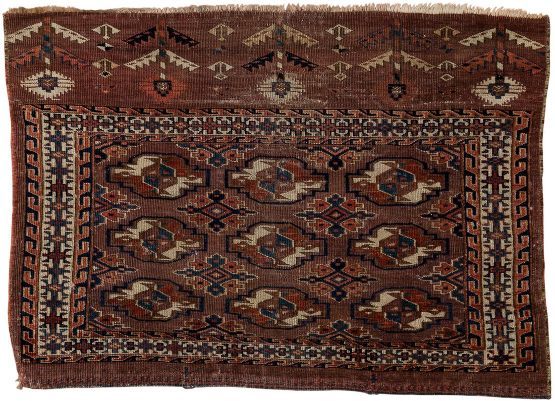 Antique Chuval Turkmen Yomut Bokara Rug
