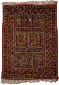 Afghan Baluch Vintage Handwoven Tribal Rug