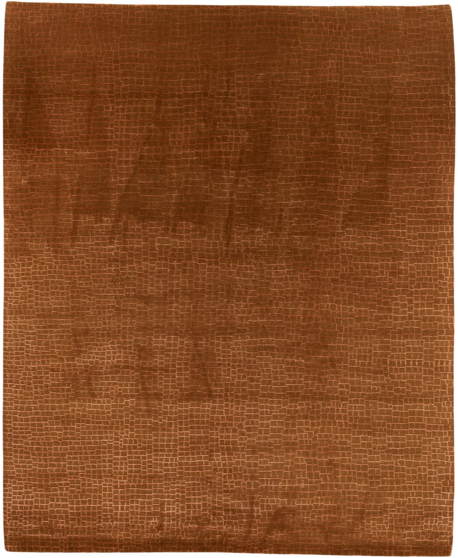 Modern Nepalese wool and silk handwoven Rug