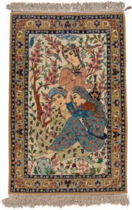 Persian Isfahan Wool and Silk Rug