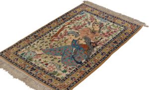 Persian Isfahan Wool and Silk Rug