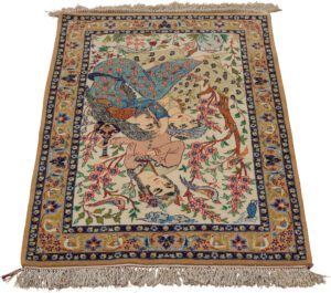 Persian Isfahan Wool and Silk Rug