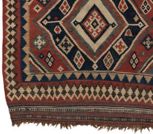 54693_ESTIRN2-Antique_Persian_Qashqai_Kilim_Handwoven_Rug-5'6''x8'0''-Persia-1-Border