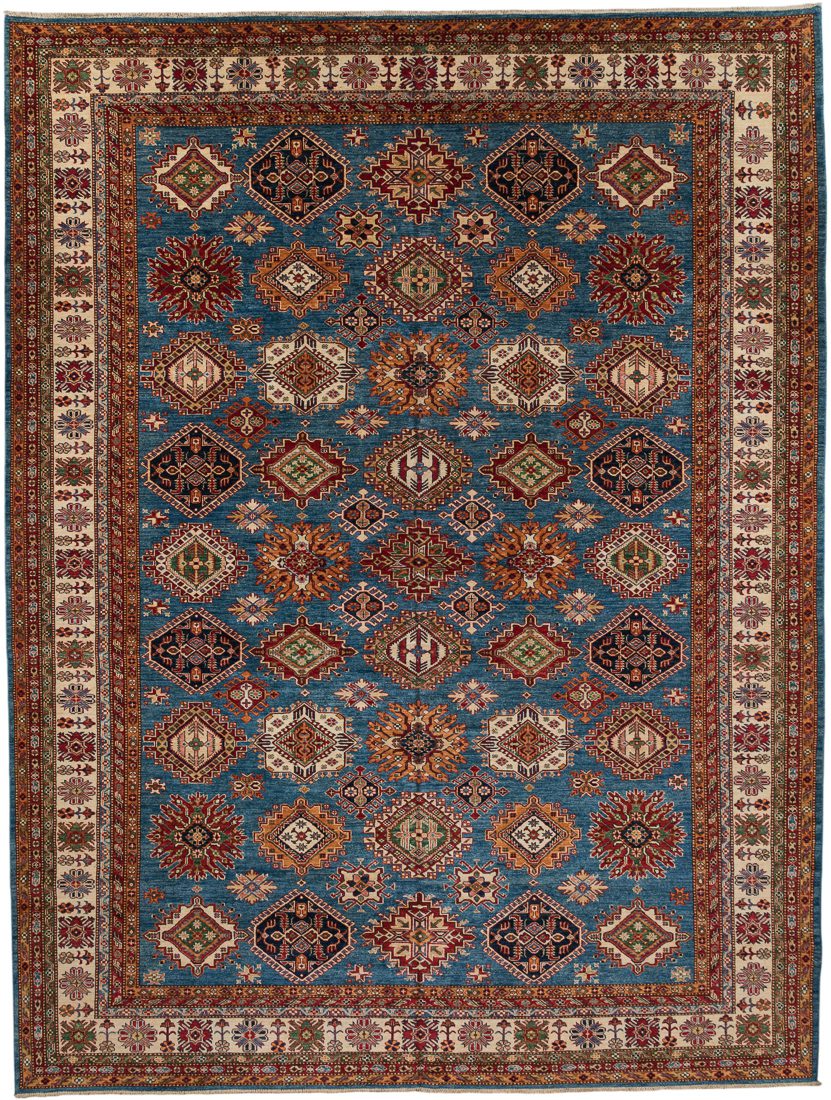 Fine Afghan Kazak Handwoven Tribal Rug