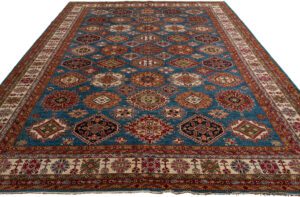 Fine Afghan Kazak Handwoven Tribal Rug