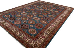 Fine Afghan Kazak Handwoven Tribal Rug