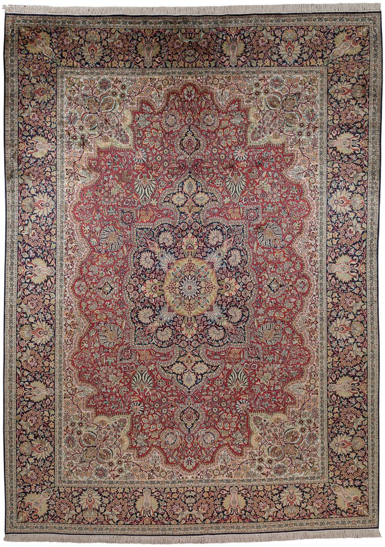 Kashan Art Silk Handwoven Rug