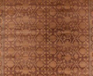 54803_ESTNPL1-Tibetan_Pomegranate_Lattice_Handwoven_Vintage_Rug-9'0''x12'2''-Nepal-1-Center