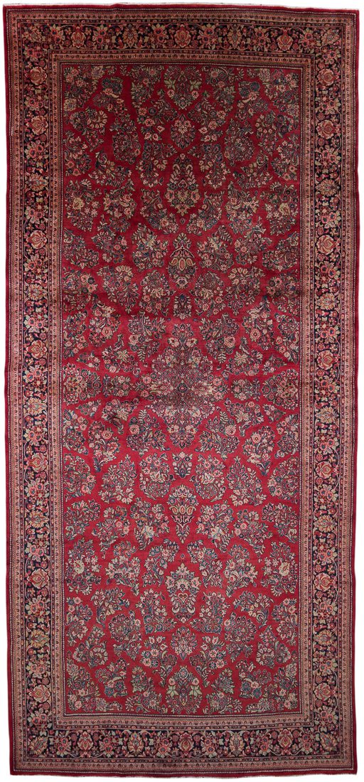 Antique Persian Sarouk Handwoven Rug
