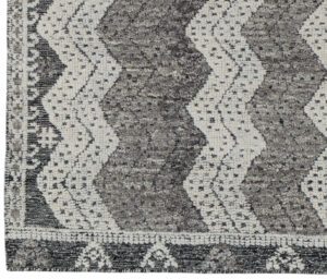 50080_EWV556A-Essential_Wool_Stone_Washed_Groove_Gray_Brown_Undyed_Rug-4'2''x5'11''-India-1-Border