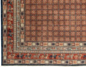 38725-Pazyryk_Fine_Handwoven_Tribal_Rug_Rug-9'0''x11'10''-Afghanistan-1-Border