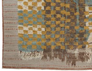 54914_UMD524A-Nalah_Karo_Goldenrod_Blue_Handwoven_Rug-9'1''x12'0''-Afghanistan-1-Border