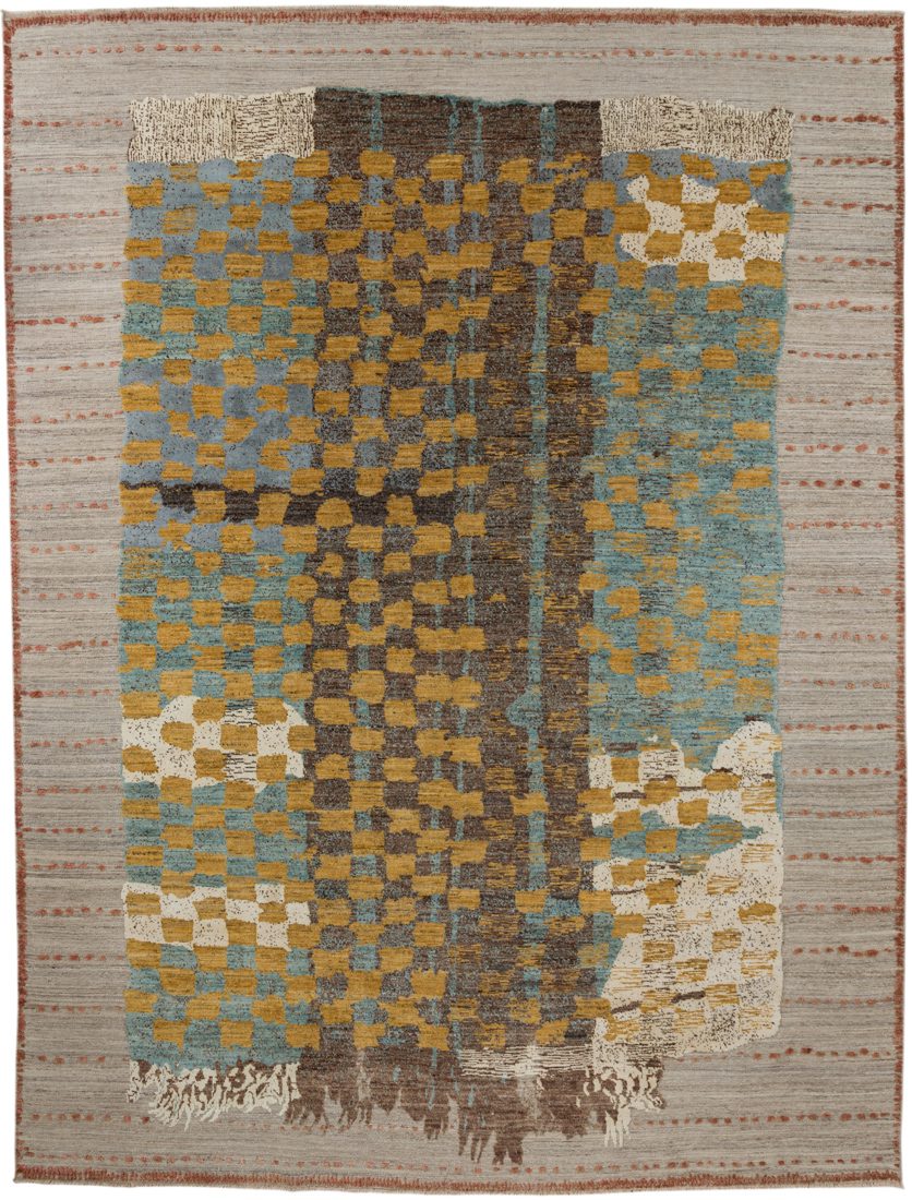 Afghan Modern Handwoven Wool Rug